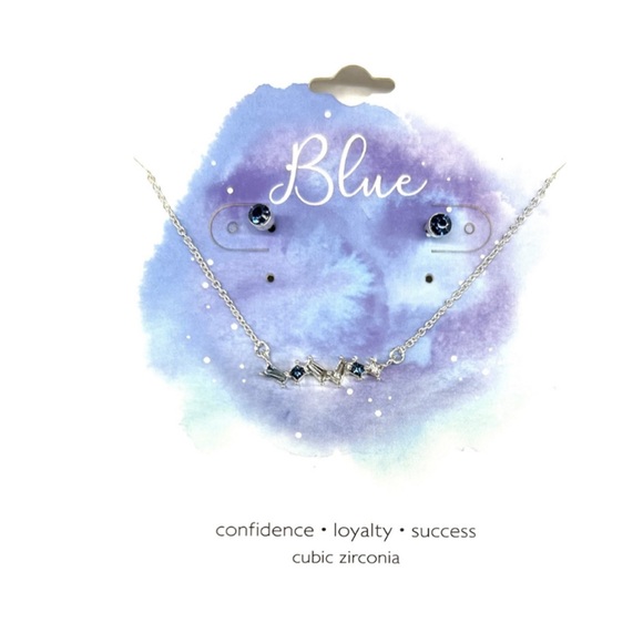 Inspirational CZ Necklace + Earrings Set 18” Chain 2” Extender NEW - Picture 5 of 5